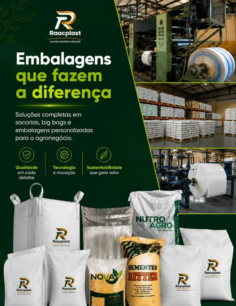Fábrica da RAAC PLAST — produção de sacaria de ráfia e big bags em Santo Augusto/RS
