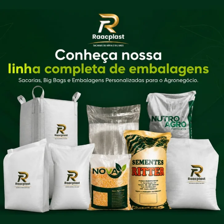 Linha completa de embalagens em polipropileno RAAC PLAST